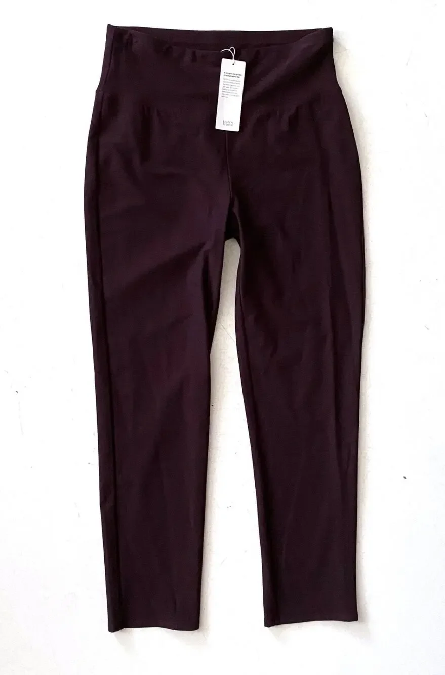 Eileen Fisher Nwt High Waist Washable Stretch Crepe Slim Ankle Pants Casis 3X